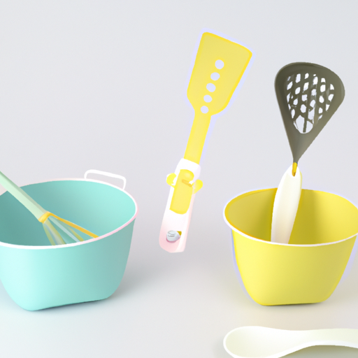 Silicone utensils, perfect for gentle and efficient cooking.